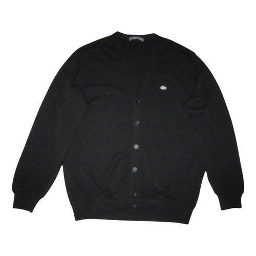 Pre-owned Lacoste Wool Vest In Black