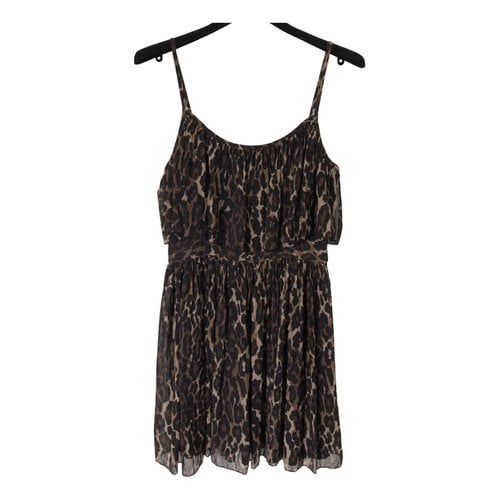 Pre-owned Guess Mini Dress In Brown