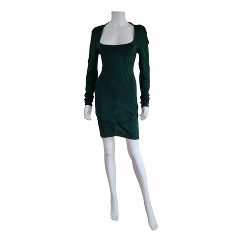 Pre-owned Alaïa Mini Dress In Green