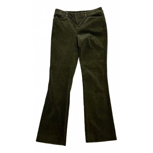 Pre-owned Ralph Lauren Velvet Slim Pants In Green