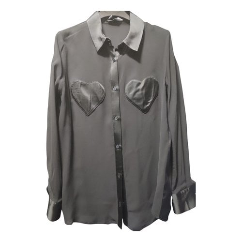 Pre-owned Moschino Love Silk Shirt In Black