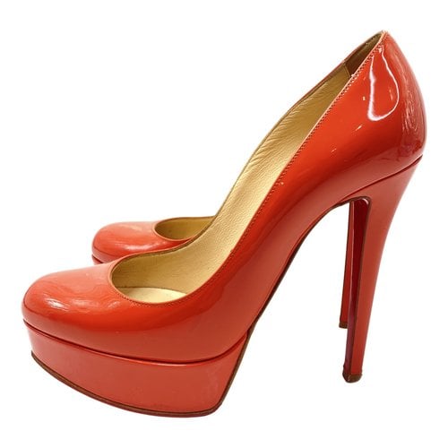 Pre-owned Christian Louboutin Bianca Patent Leather Heels In Red