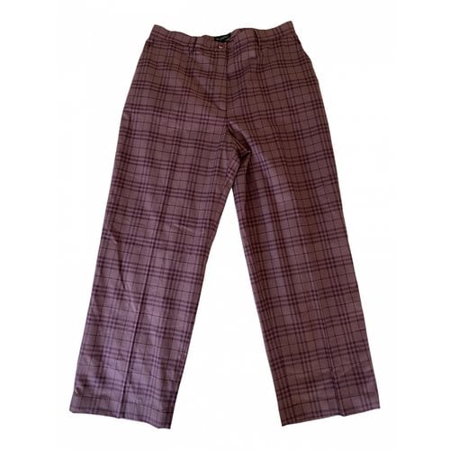 Pre-owned Burberry Cloth Trousers In Purple
