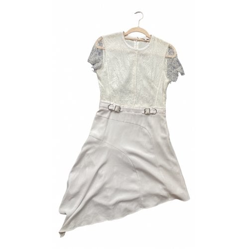 Pre-owned Carven Lace Mini Dress In White