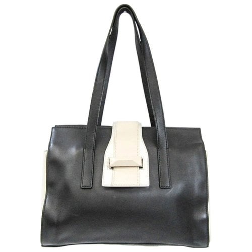 Pre-owned Max Mara Leather Tote In Black
