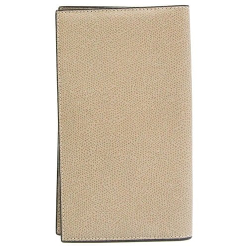Pre-owned Valextra Leather Wallet In Grey
