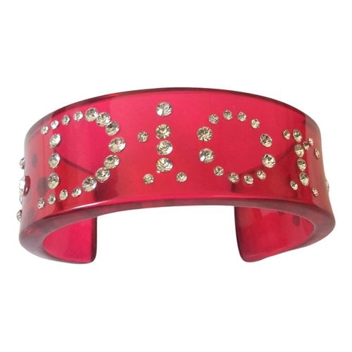 Pre-owned Dior Monogramme Bracelet In Red