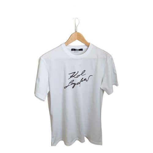 Pre-owned Karl Lagerfeld T-shirt In White