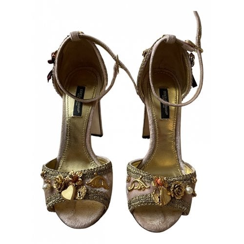 Pre-owned Dolce & Gabbana Sandals In Beige