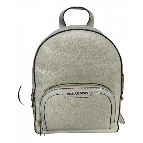 Pre-owned Michael Kors Leather Backpack In Green