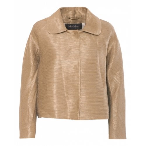 Pre-owned Max Mara Silk Jacket In Gold