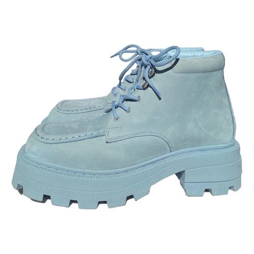 Pre-owned Eytys Leather Boots In Blue