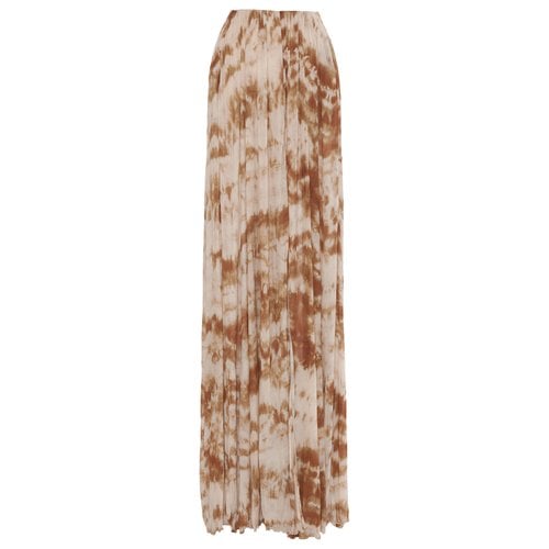 Pre-owned Roberto Cavalli Maxi Skirt In Brown