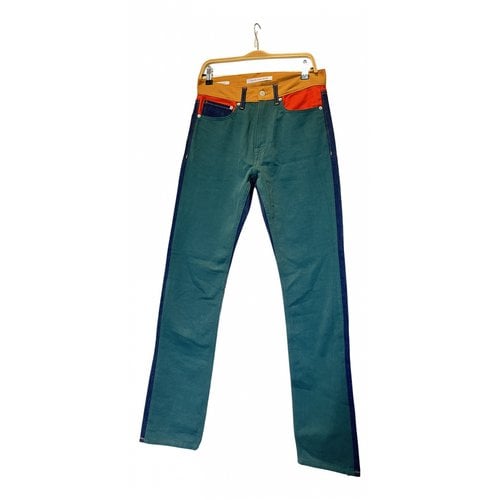 Pre-owned Calvin Klein Straight Jeans In Green