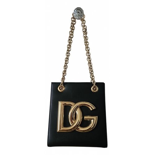 Pre-owned Dolce & Gabbana Dg Girls Leather Handbag In Black