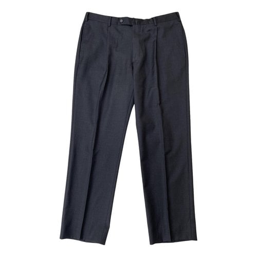 Pre-owned Herno Wool Trousers In Anthracite