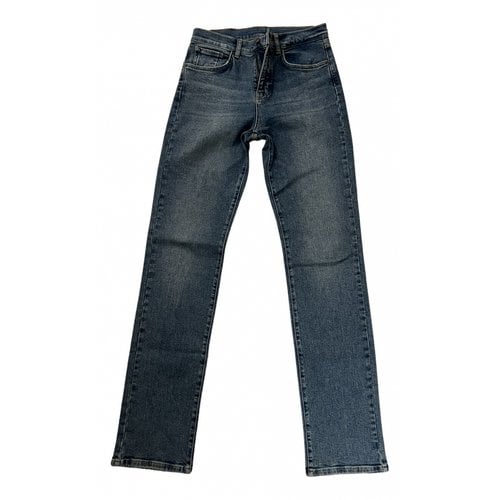 Pre-owned Massimo Dutti Straight Jeans In Blue