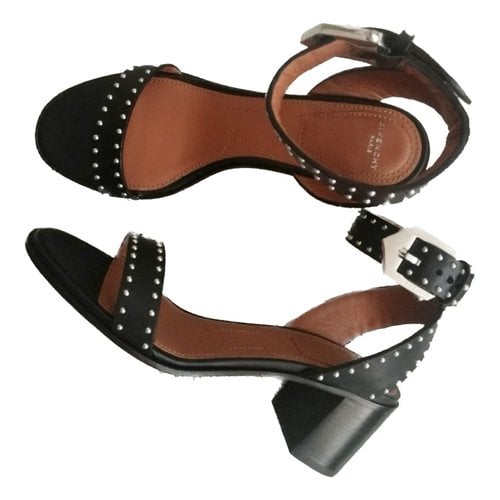 Pre-owned Givenchy Leather Sandal In Black