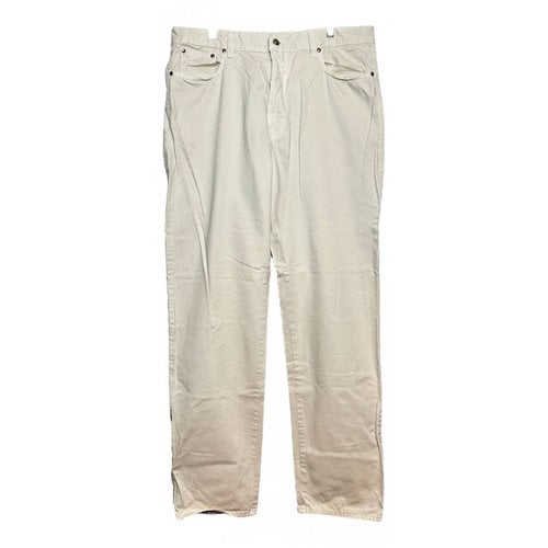 Pre-owned Ermenegildo Zegna Straight Jeans In White