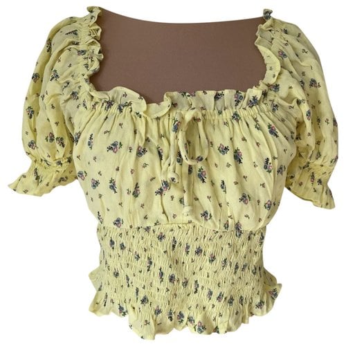 Pre-owned Faithfull The Brand Blouse In Yellow