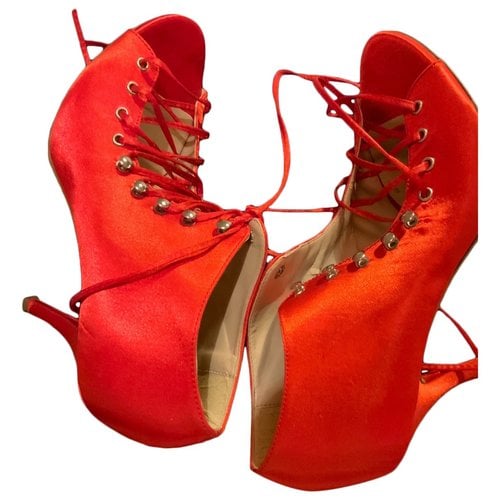 Pre-owned Miss Sixty Cloth Heels In Red
