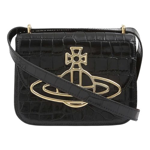 Pre-owned Vivienne Westwood Leather Crossbody Bag In Black