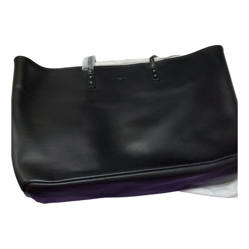 Pre-owned Agnès B. Leather Tote In Black