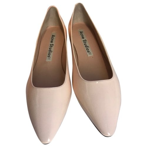Pre-owned Acne Studios Leather Ballet Flats In Pink