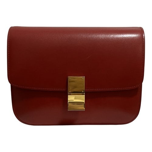 Pre-owned Celine Classic Leather Handbag In Red