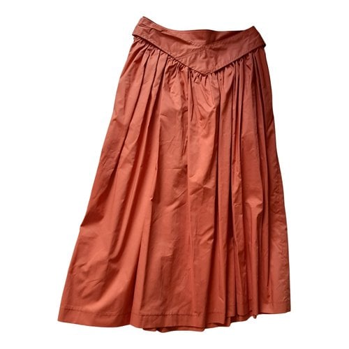 Pre-owned Kontatto Mid-length Skirt In Orange