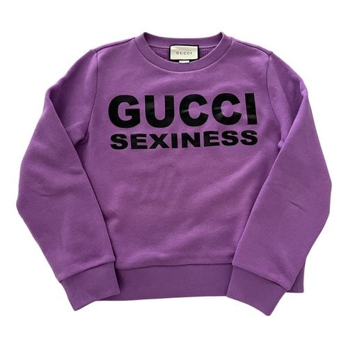 Pre-owned Gucci Sweatshirt In Purple