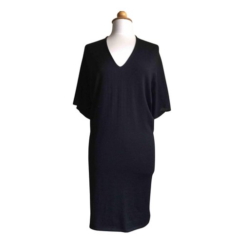 Pre-owned Maison Margiela Wool Mid-length Dress In Black