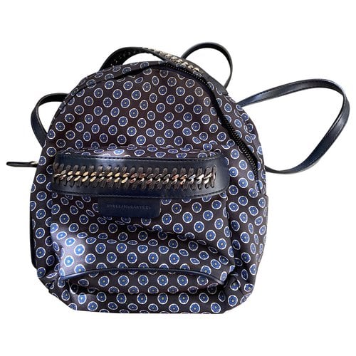 Pre-owned Stella Mccartney Falabella Go Cloth Backpack In Blue