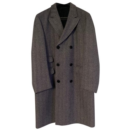 Pre-owned Piombo Wool Coat In Grey