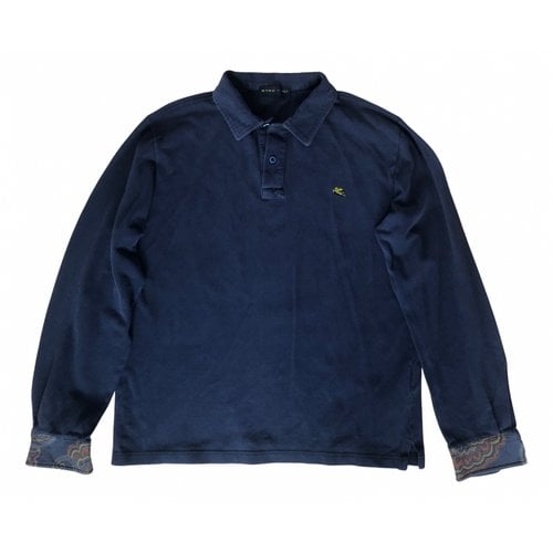 Pre-owned Etro Polo Shirt In Blue