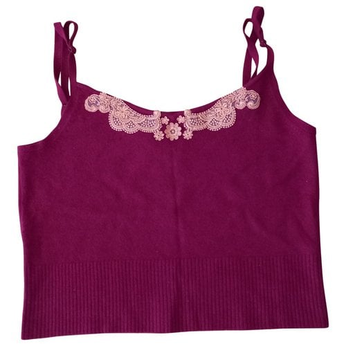 Pre-owned Whistles Wool Camisole In Burgundy