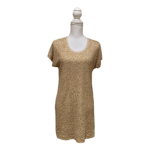 Pre-owned Pinko Mid-length Dress In Gold