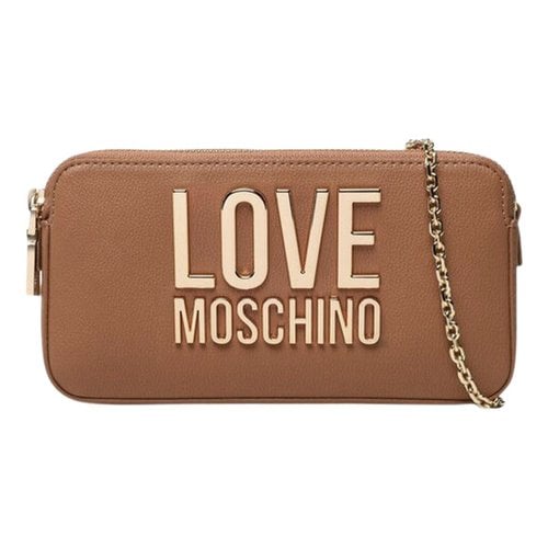 Pre-owned Moschino Love Faux Fur Crossbody Bag In Brown