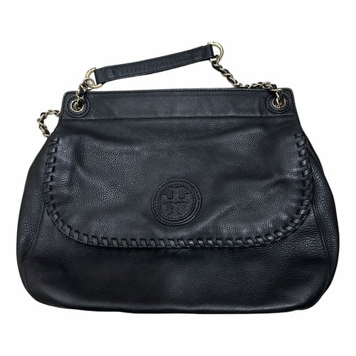 Pre-owned Tory Burch Leather Crossbody Bag In Black