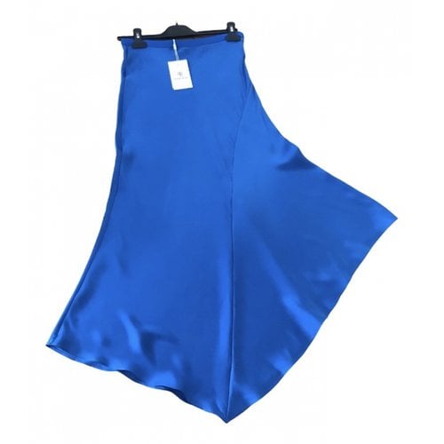 Pre-owned Anine Bing Silk Mid-length Skirt In Blue