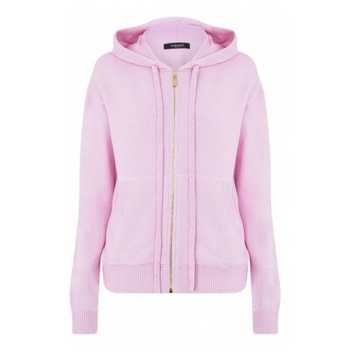 Pre-owned Versace Cashmere Cardigan In Pink