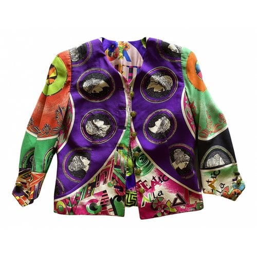 Pre-owned Versace Silk Blazer In Multicolour