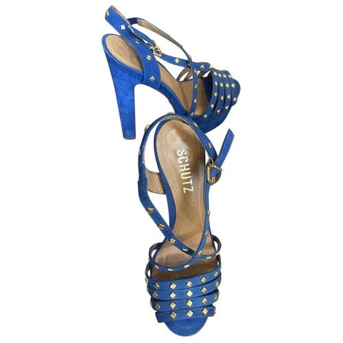 Pre-owned Schutz Leather Sandal In Blue