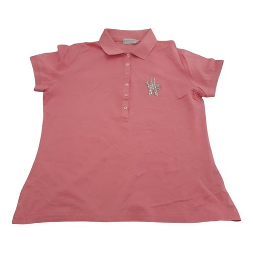 Pre-owned Moncler Polo In Pink