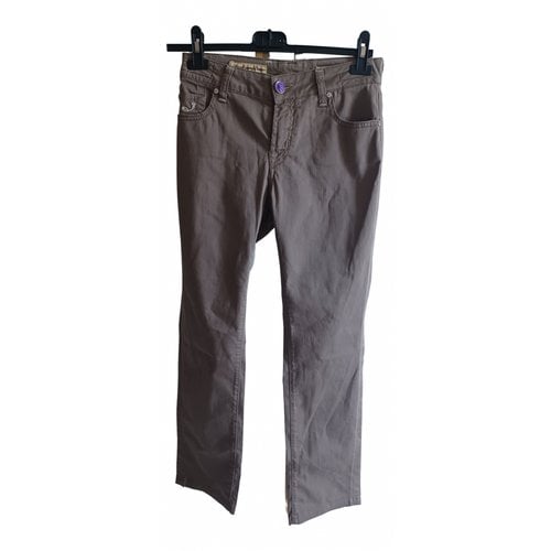 Pre-owned Jacob Cohen Straight Pants In Beige