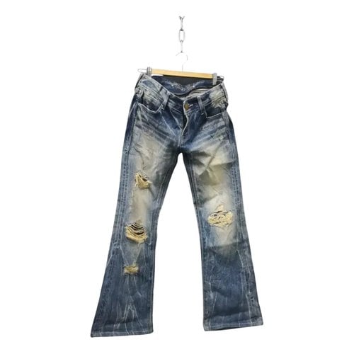 Pre-owned Vanquish Bootcut Jeans In Blue