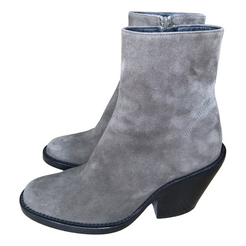 Pre-owned Ann Demeulemeester Ankle Boots In Beige