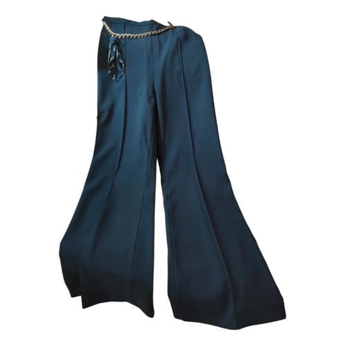 Pre-owned Elisabetta Franchi Trousers In Blue