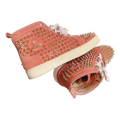 Pre-owned Christian Louboutin Louis Trainers In Pink