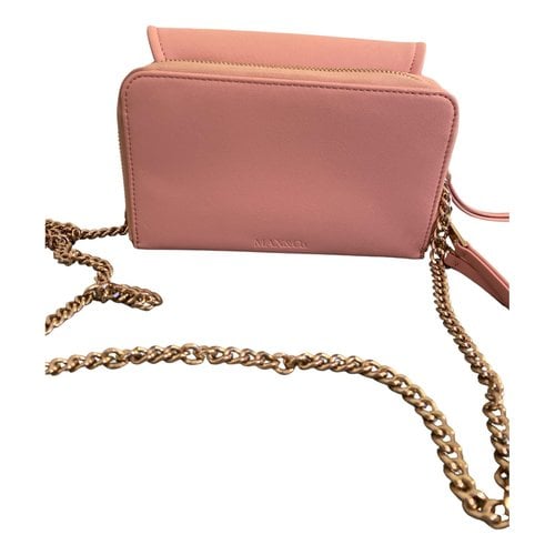 Pre-owned Max & Co Leather Crossbody Bag In Pink